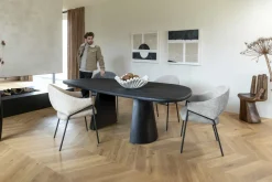 Eetkamerstoelen Met Armleuning-XOOON Nolan Eetkamerstoel Ice Grey