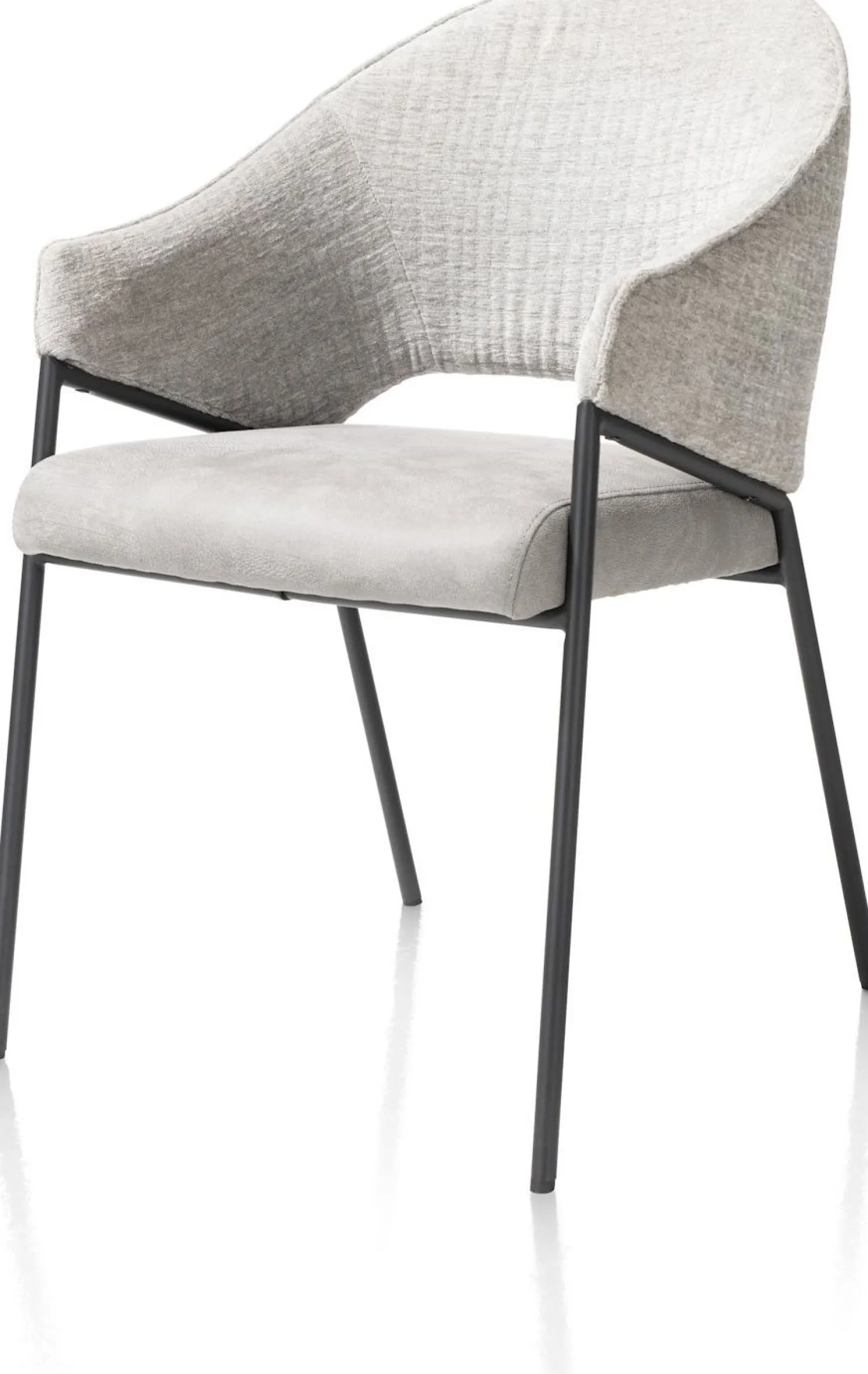 Eetkamerstoelen Met Armleuning-XOOON Nolan Eetkamerstoel Ice Grey