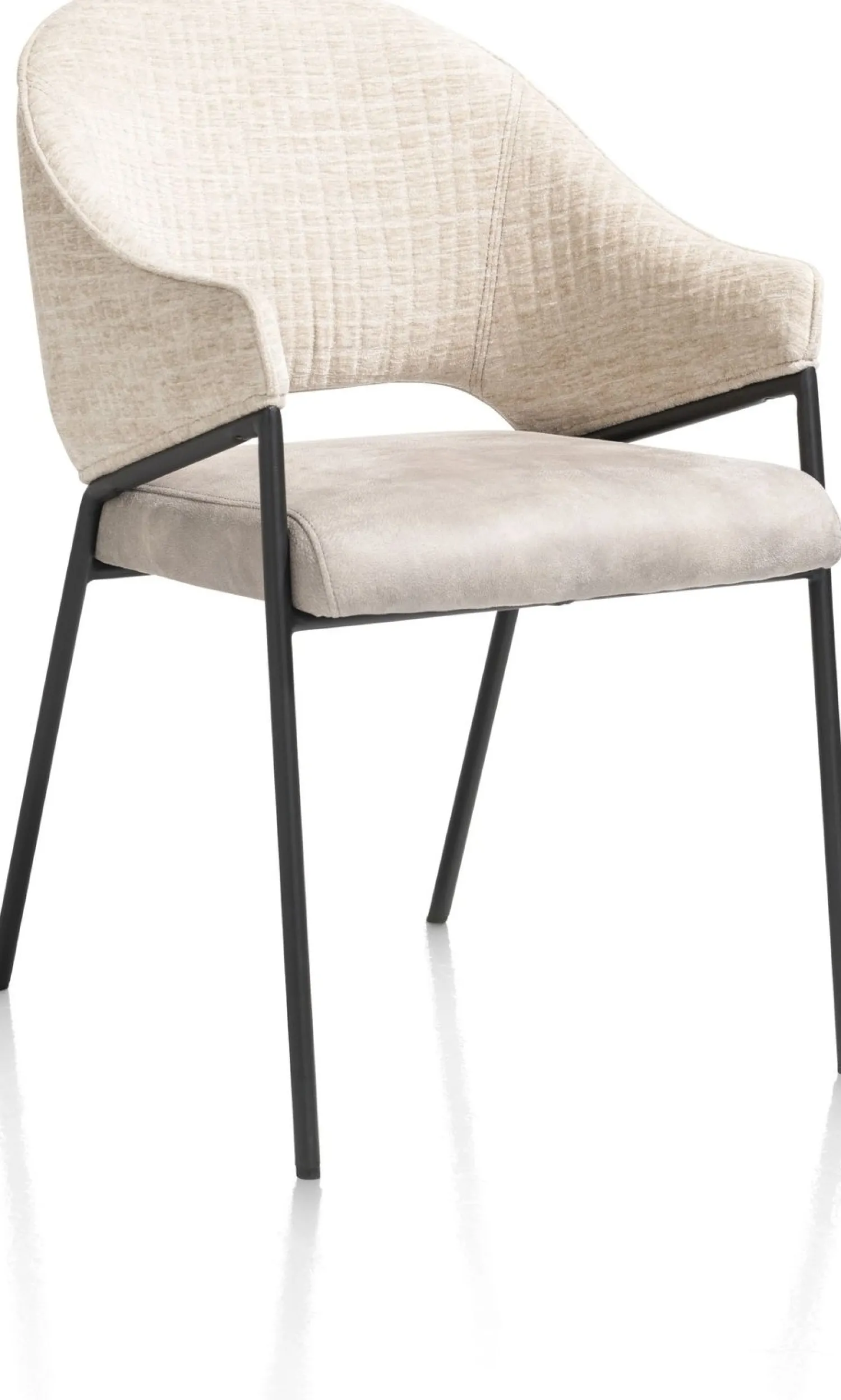 Eetkamerstoelen Met Armleuning-XOOON Nolan Eetkamerstoel Creme