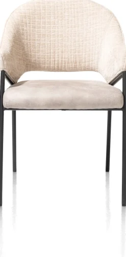 Eetkamerstoelen Met Armleuning-XOOON Nolan Eetkamerstoel Creme