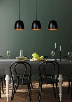 Hanglampen|Hanglampen-Lucide Nolan Zwart Hanglamp Zwart, Goud