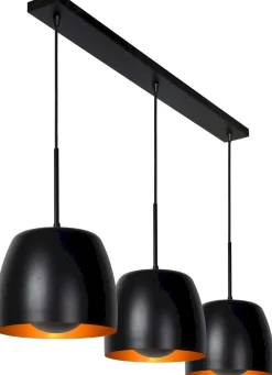 Hanglampen|Hanglampen-Lucide Nolan Zwart Hanglamp Zwart, Goud