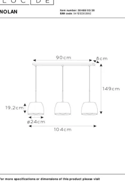 Hanglampen|Hanglampen-Lucide Nolan Zwart Hanglamp Zwart, Goud