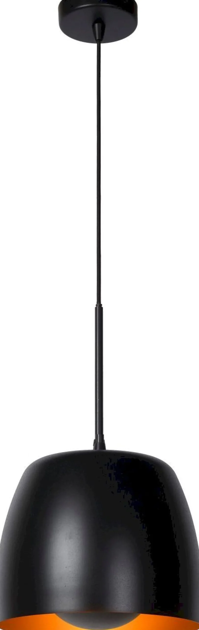 Hanglampen|Hanglampen-Lucide Nolan Zwart Hanglamp Zwart, Goud