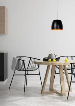 Hanglampen|Hanglampen-Lucide Nolan Zwart Hanglamp Zwart, Goud