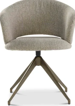 Eetkamerstoelen Met Armleuning-Eijerkamp Collectie Nonna 4-poot Eetkamerstoel Beige