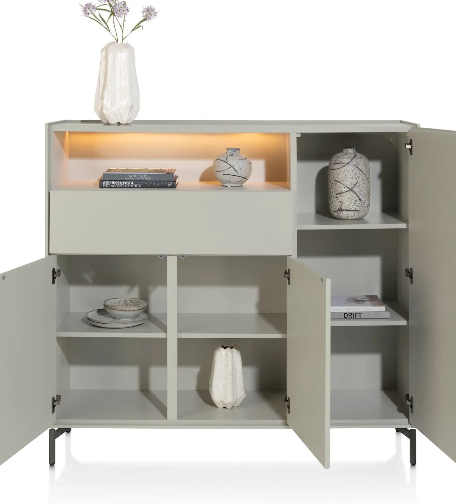 Opbergkasten|Opbergkasten-XOOON Noon Dressette Silk Grey