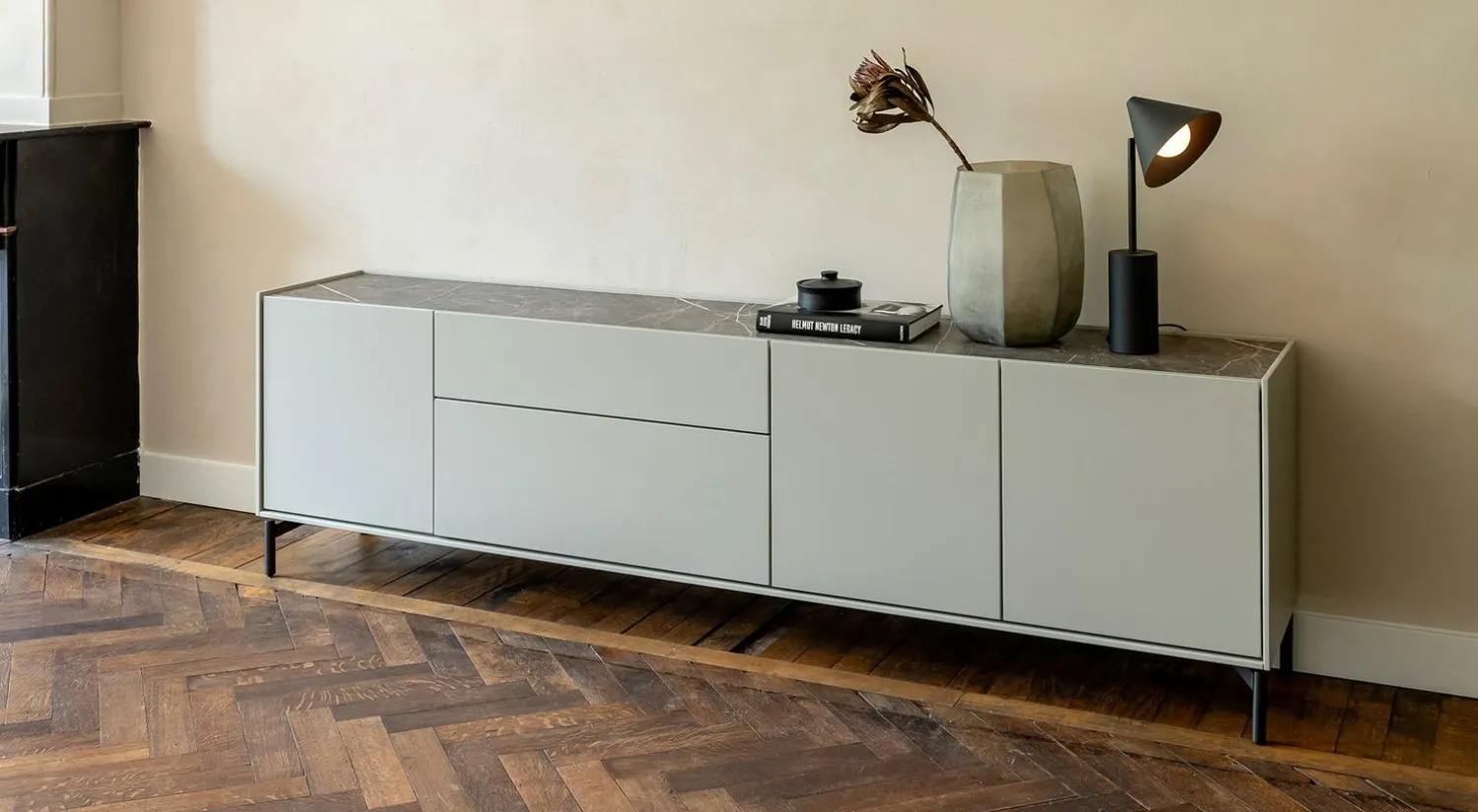 Dressoirs-XOOON Noon Dressoir Light Grey, Grafiet