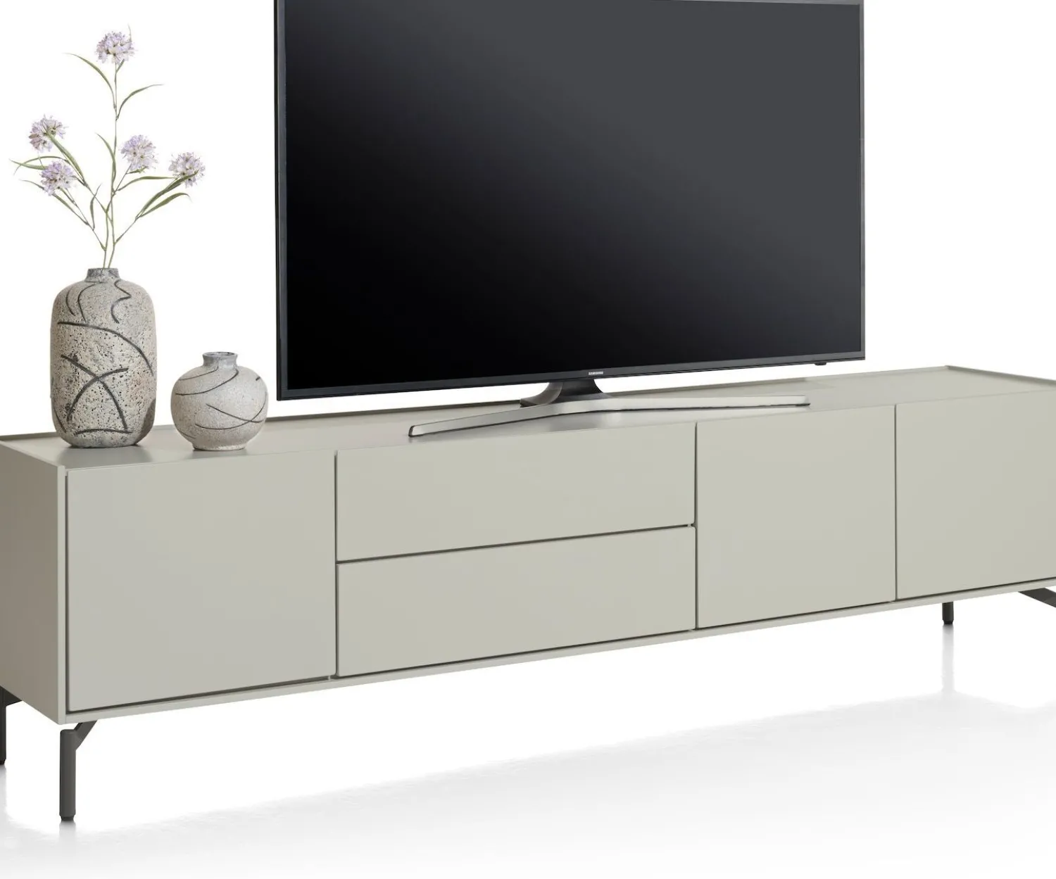 Tv-Meubels-XOOON Noon Lowboard Silk Grey, Grafiet