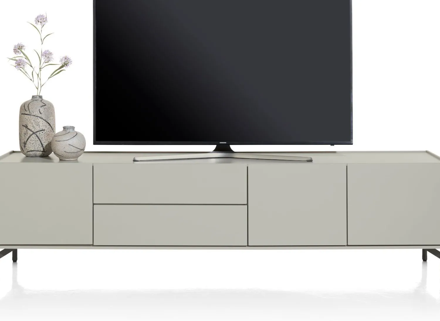 Tv-Meubels-XOOON Noon Lowboard Silk Grey, Grafiet