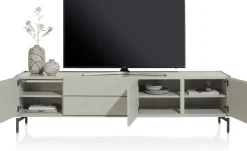 Tv-Meubels-XOOON Noon Lowboard Silk Grey, Grafiet