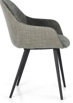 Kuipstoelen|Eetkamerstoelen Met Armleuning-Montèl Nora Eetkamerstoel Hunter, Eucalyptus