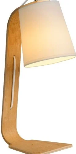 Tafellampen|Tafellampen-Lucide Nordic Tafellamp Wit, Naturel