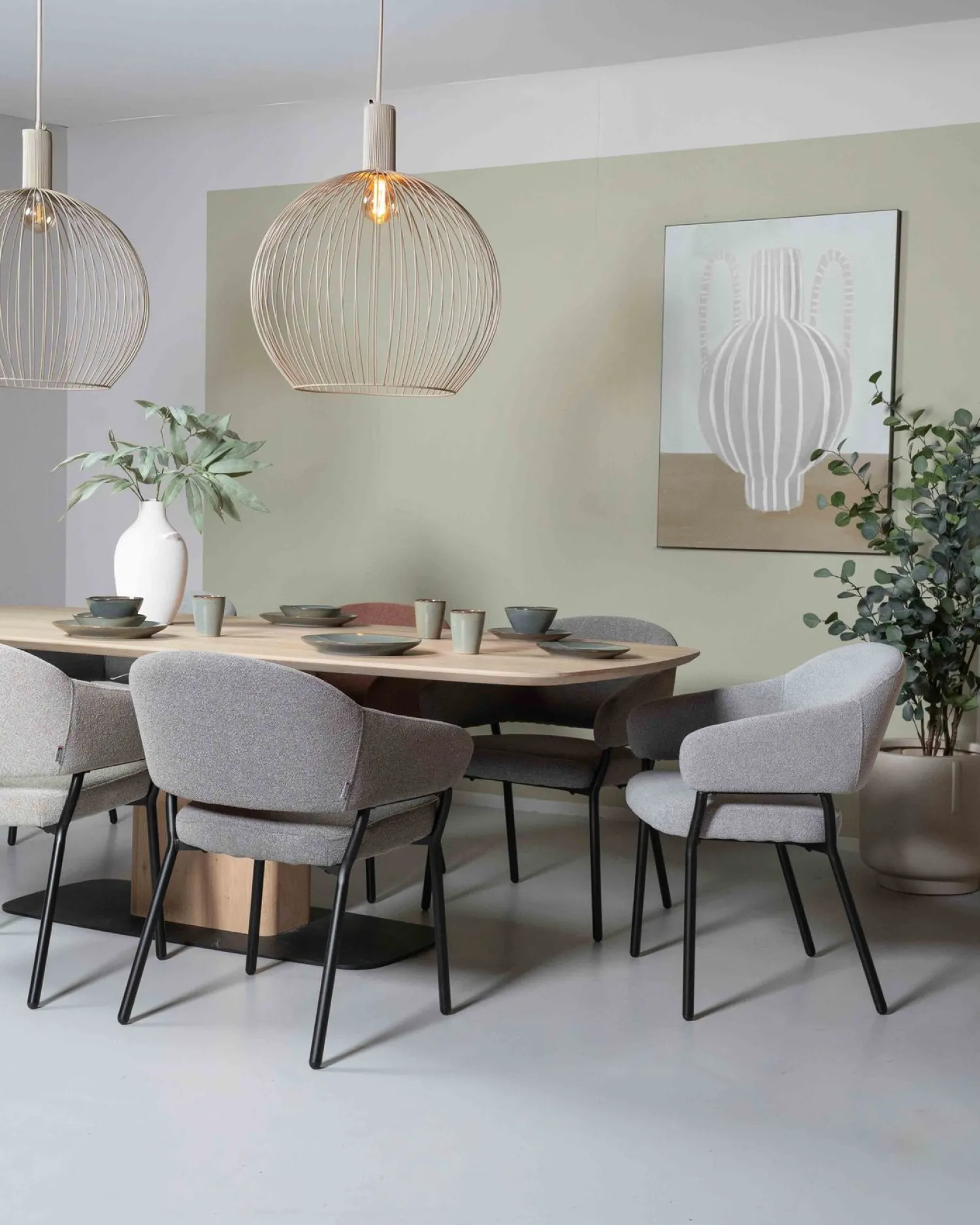 Eetkamerstoelen Met Armleuning-Movani Nour Armstoel Leem Bruin
