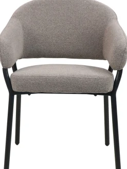 Eetkamerstoelen Met Armleuning-Movani Nour Armstoel Leem Bruin