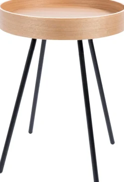 Ronde Bijzettafels-Zuiver Oak Tray Bijzettafel