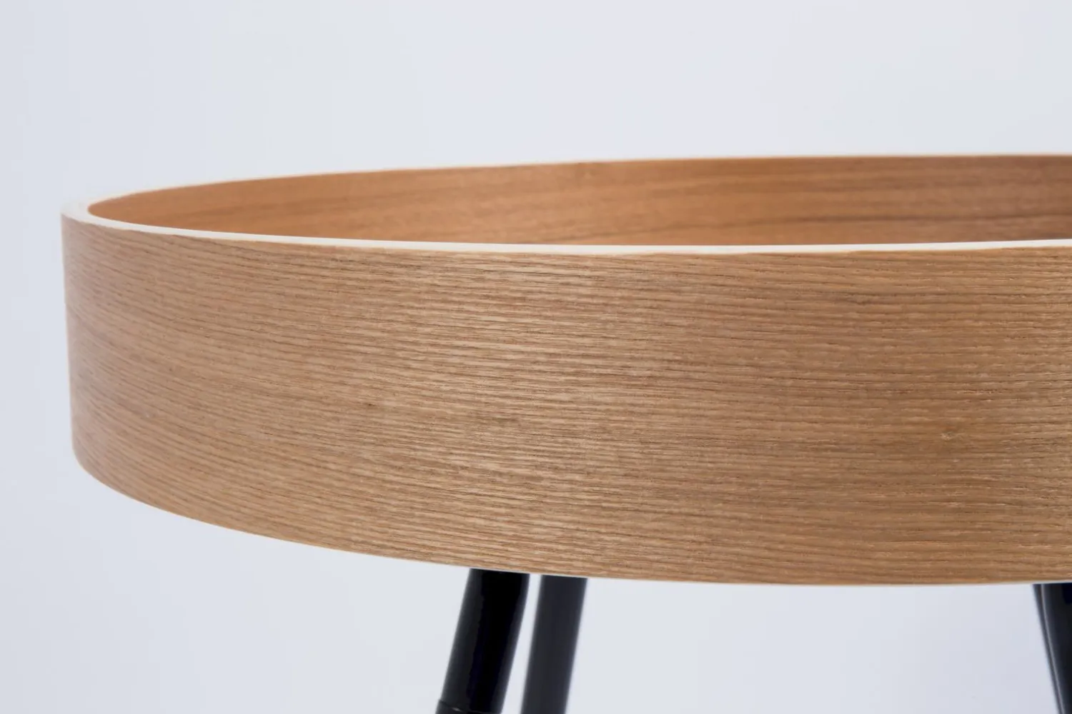 Ronde Bijzettafels-Zuiver Oak Tray Bijzettafel