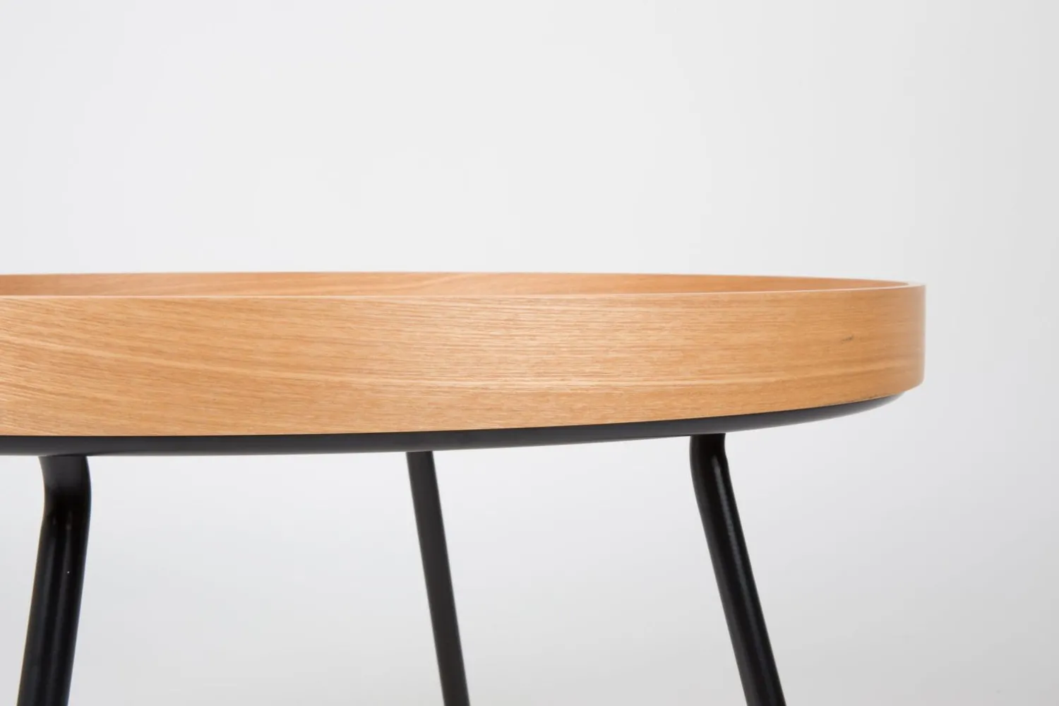 Ronde Bijzettafels-Zuiver Oak Tray Salontafel