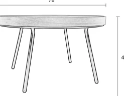 Ronde Bijzettafels-Zuiver Oak Tray Salontafel