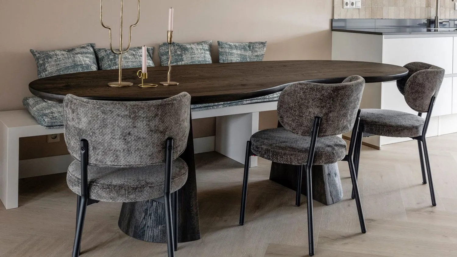 Eetkamerstoelen Zonder Armleuning-By Boo Oasis Eetkamerstoel Brown