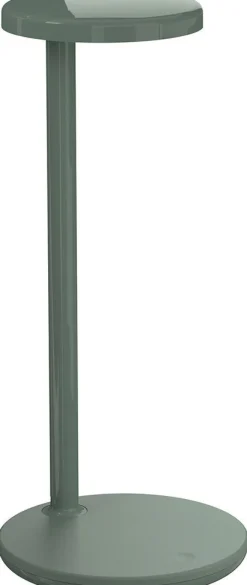 Snoerloze Tafellampen|Tafellampen-Flos Oblique Qi Tafellamp Glossy Sage