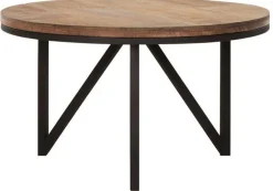 Houten Salontafels|Ronde Salontafels-DTP Home Odeon Rond Salontafel Bruin