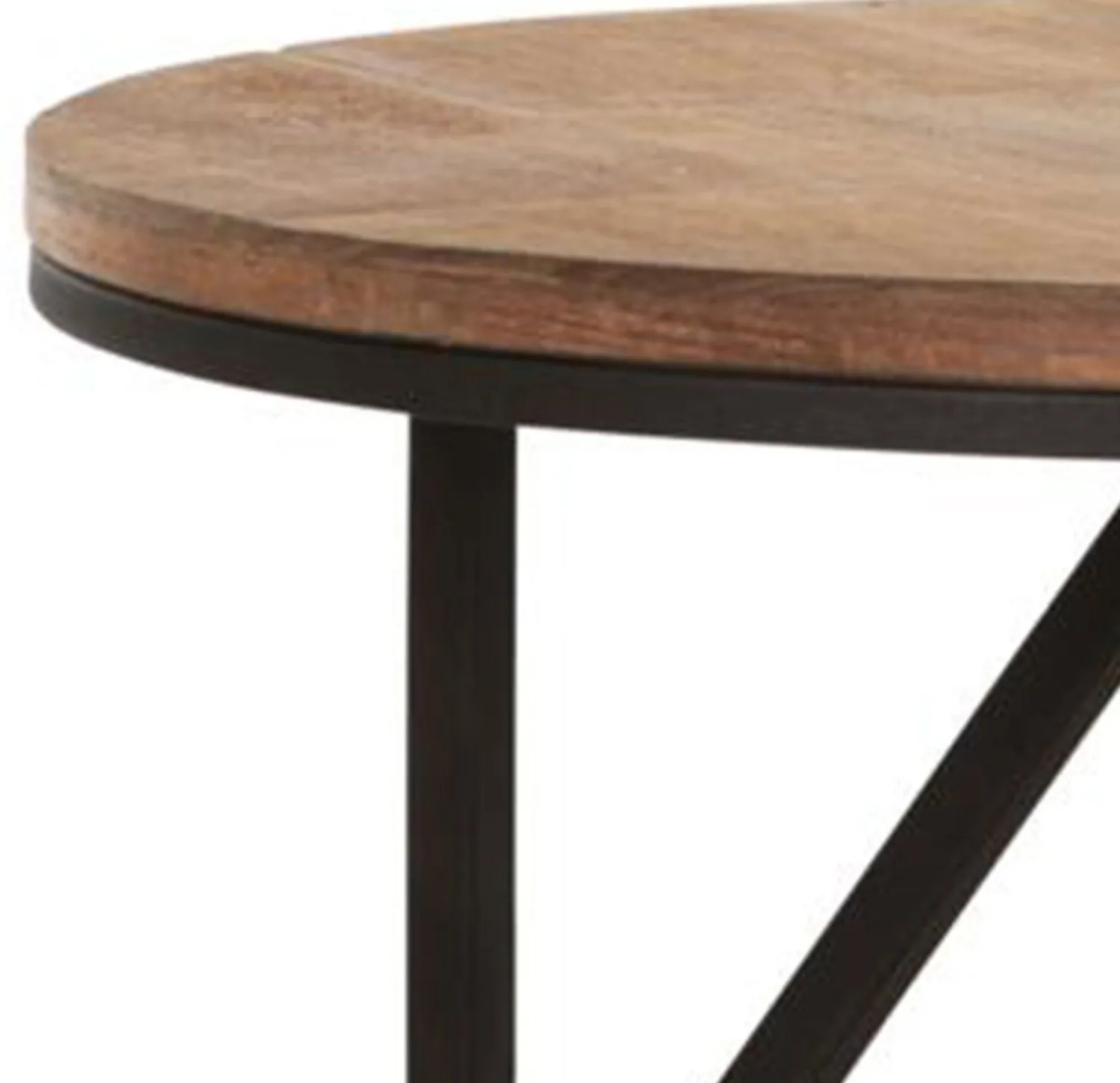Houten Salontafels|Ronde Salontafels-DTP Home Odeon Rond Salontafel Bruin