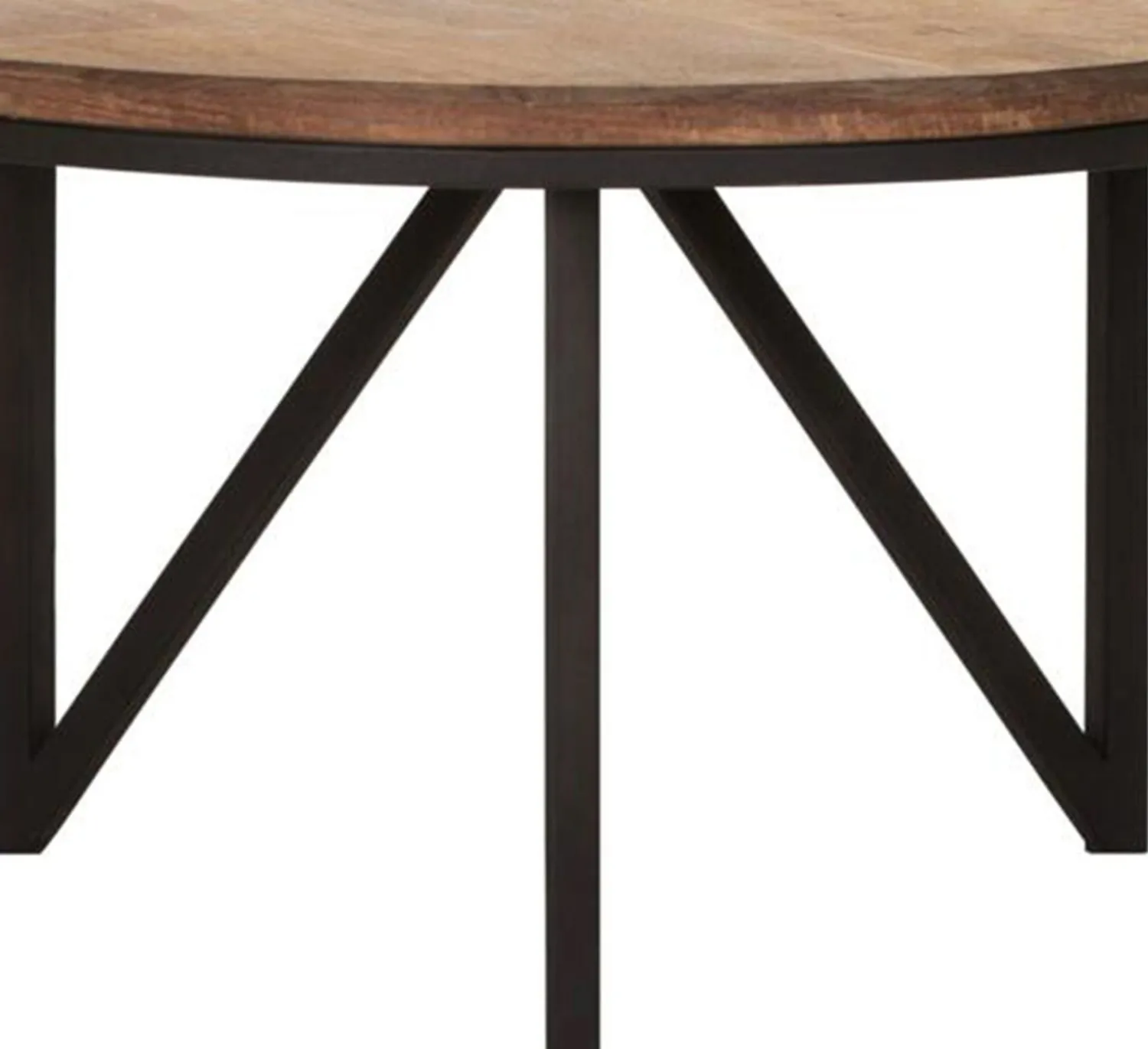 Houten Salontafels|Ronde Salontafels-DTP Home Odeon Rond Salontafel Bruin