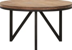 Houten Salontafels|Ronde Salontafels-DTP Home Odeon Rond Salontafel Bruin