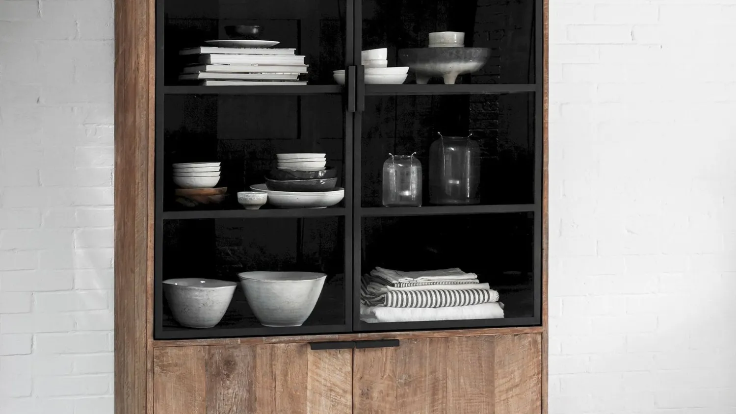 Buffetkasten|Buffetkasten-DTP Home Odeon Vitrinekast bruin