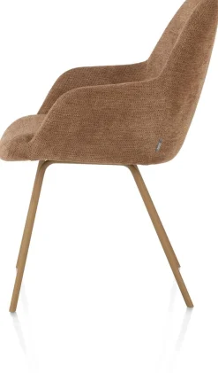 Kuipstoelen|Eetkamerstoelen Met Armleuning-XOOON Odin Armstoel Koper, Biscuit