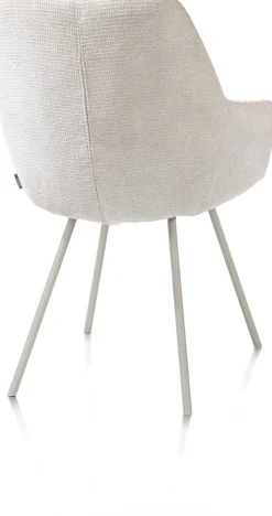 Kuipstoelen|Eetkamerstoelen Met Armleuning-XOOON Odin Armstoel Ivoor, Silk Grey