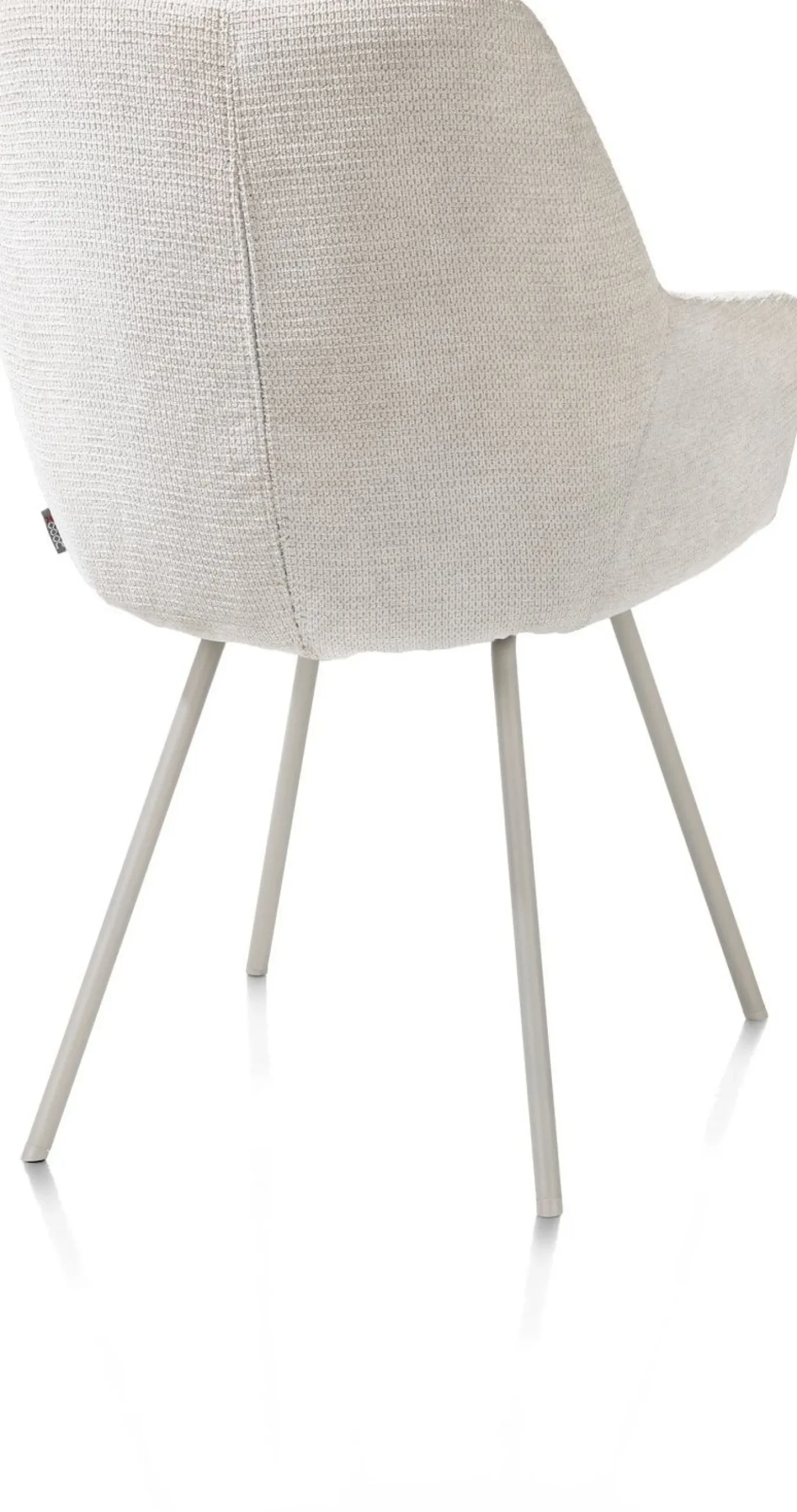 Kuipstoelen|Eetkamerstoelen Met Armleuning-XOOON Odin Armstoel Ivoor, Silk Grey