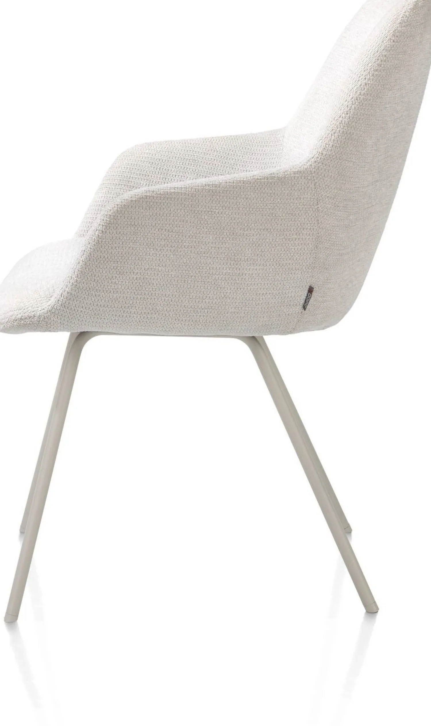 Kuipstoelen|Eetkamerstoelen Met Armleuning-XOOON Odin Armstoel Ivoor, Silk Grey