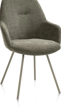 Kuipstoelen|Eetkamerstoelen Met Armleuning-XOOON Odin Armstoel Grijs, Groen, Mosgroen