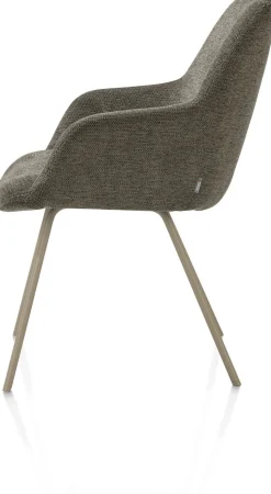 Kuipstoelen|Eetkamerstoelen Met Armleuning-XOOON Odin Armstoel Grijs, Groen, Mosgroen
