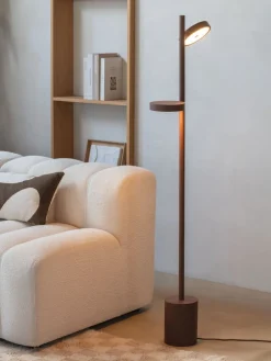 Houten Vloerlampen|Vloerlampen-Good&Mojo Okinawa 2-lichts Vloerlamp Brown