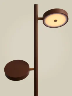 Houten Vloerlampen|Vloerlampen-Good&Mojo Okinawa 2-lichts Vloerlamp Brown