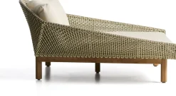Tuinstoelen-Kave Home Olbia Ligstoel Groen, Beige