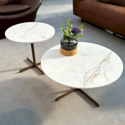 Ronde Bijzettafels|Design Salontafels-Metaform Old School Bijzettafel Wit