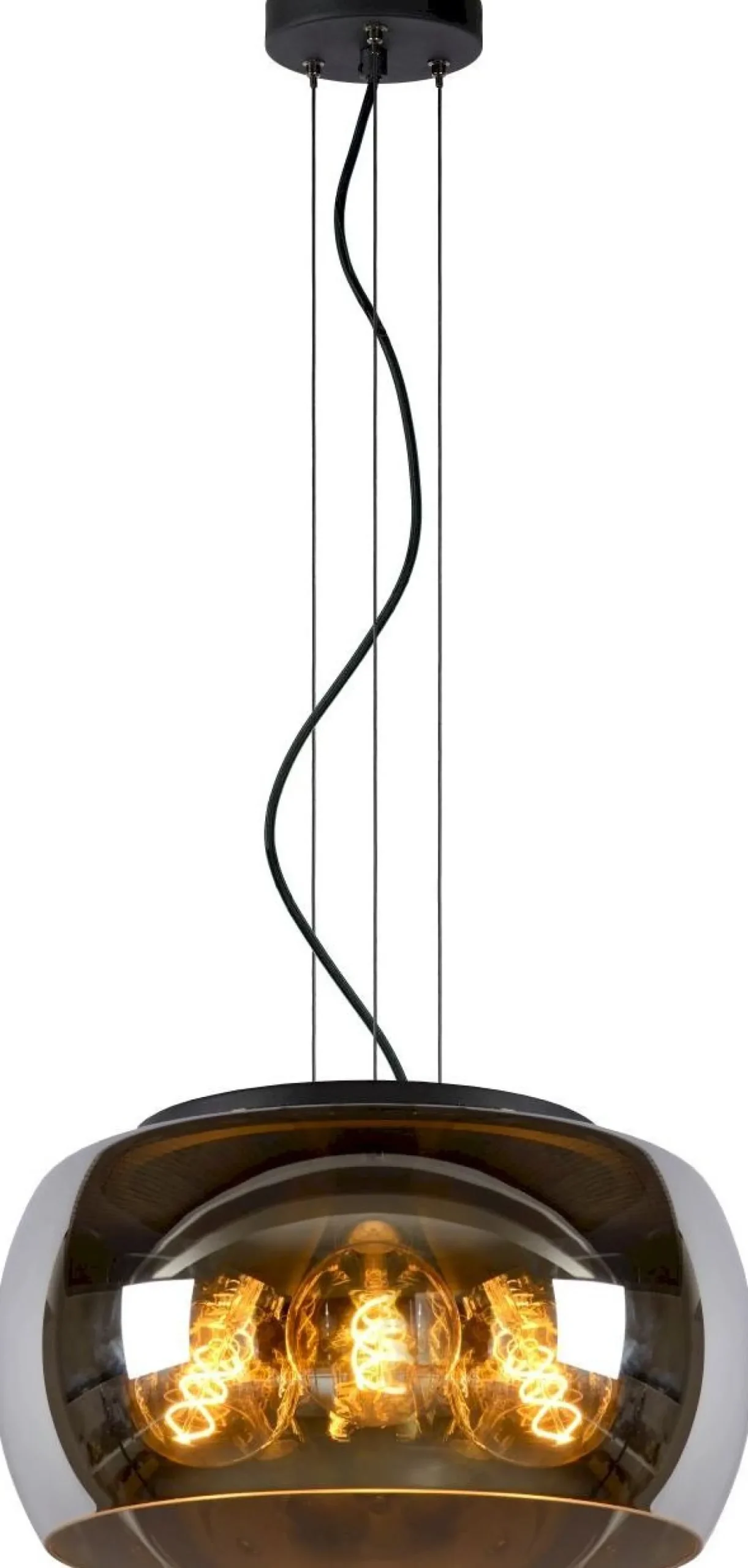 Moderne Hanglampen|Moderne Hanglampen-Lucide Olivia Hanglamp Zwart