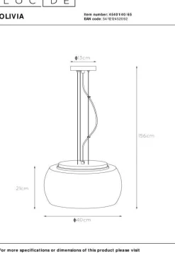 Moderne Hanglampen|Moderne Hanglampen-Lucide Olivia Hanglamp Zwart