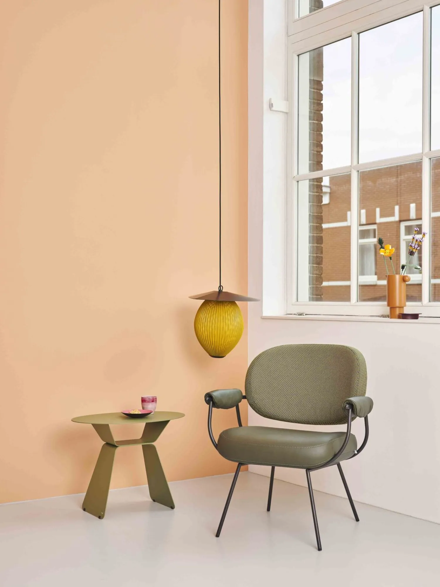 Ronde Bijzettafels-Bert Plantagie Olly Rond Bijzettafel Orange, Brown
