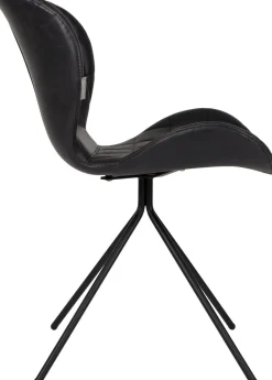 Eetkamerstoelen Zonder Armleuning-Zuiver OMG LL (set van 2) Eetkamerstoel Black