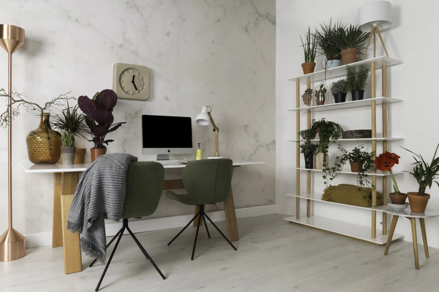 Eetkamerstoelen Zonder Armleuning-Zuiver OMG (set van 2) Eetkamerstoel Light Grey