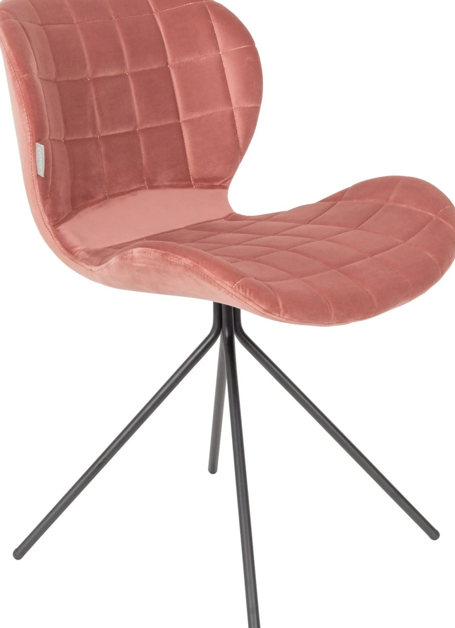Eetkamerstoelen Zonder Armleuning-Zuiver OMG velvet (set van 2) Eetkamerstoel Old Pink