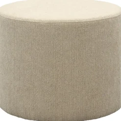 Hockers|Poefs-Trendhopper Onna Rond Poef Beige