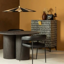 Ronde Eettafels-WOOOD Oona Eettafel Dark Brown