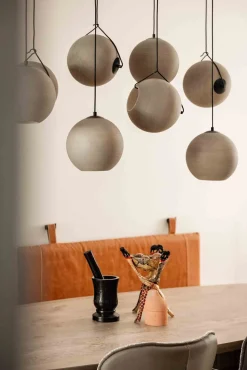 Glazen Hanglampen|Glazen Hanglampen-Eijerkamp Collectie Orb Saturn Hanglamp Zwart, Taupe