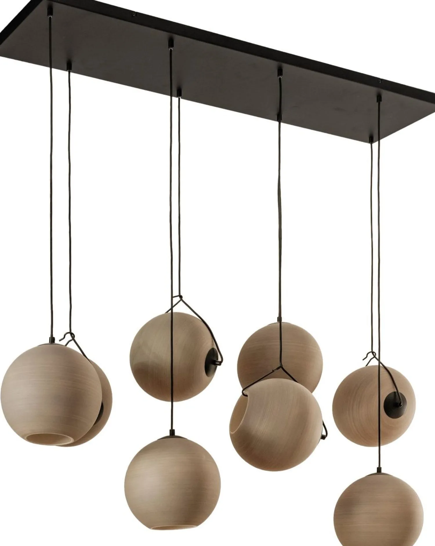 Glazen Hanglampen|Glazen Hanglampen-Eijerkamp Collectie Orb Saturn Hanglamp Zwart, Taupe